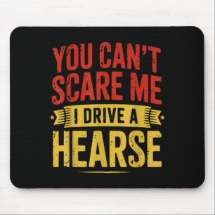 Funny Halloween Undertakers Hearse Driver for Men Mouse Mat