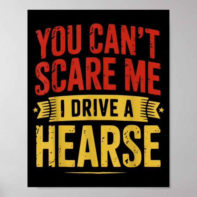 Funny Halloween Undertakers Hearse Driver for Men Poster (Front)