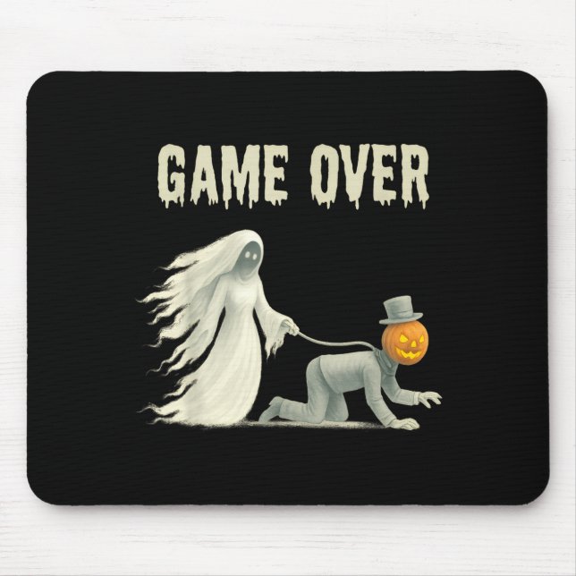 Funny halloween wedding bachelorette party bride mouse mat (Front)