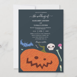Funny Halloween wedding invitations