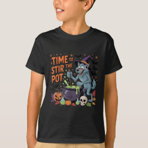 Funny Halloween Werewolf Time To Stir The Pot T-Shirt
