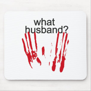 Funny Halloween What Husband Bloody Handprint Bloo Mouse Mat
