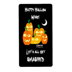 Funny Halloween Wine or Beer Labels