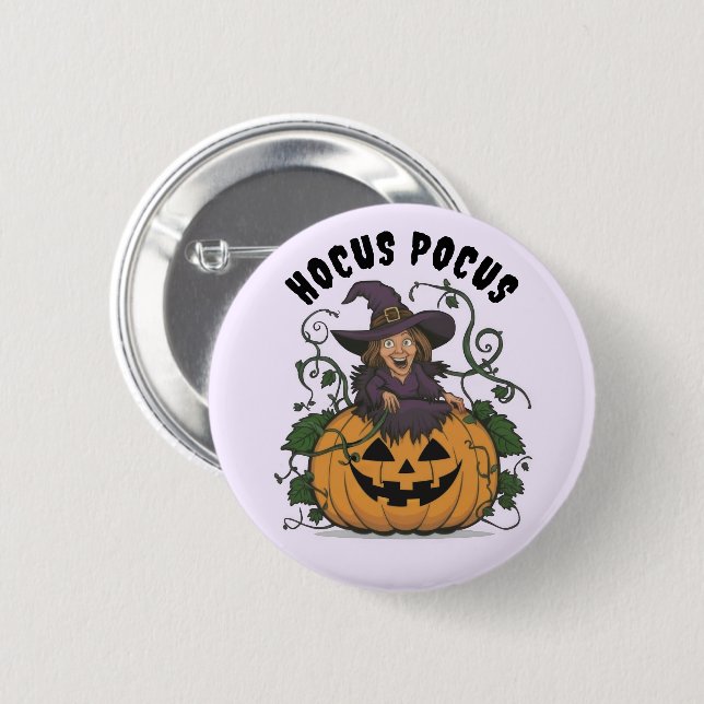 Funny Halloween Witch  6 Cm Round Badge (Front & Back)
