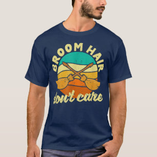 Funny Halloween Witch Broomstick Fan Broom Hair Do T-Shirt