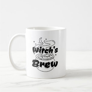 funny halloween witch cauldron brew  coffee mug