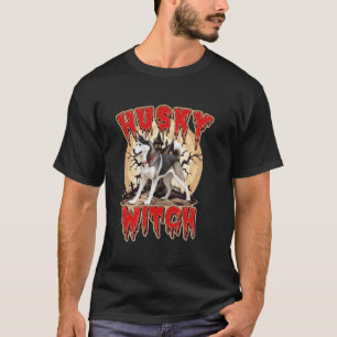 Funny Halloween Witch Husky Dog Mum Spooky Dog Own T-Shirt