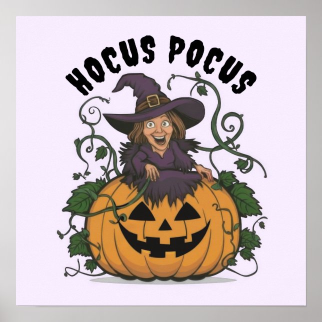 Funny Halloween Witch Poster (Front)