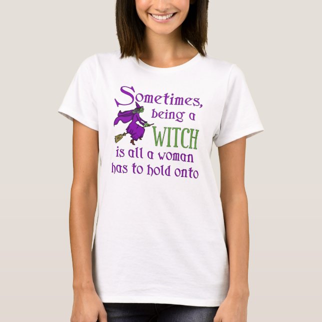 Funny Halloween Witch T-Shirt (Front)