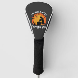 Funny Halloween Witch Wife Cauldron Design Golf Head Cover