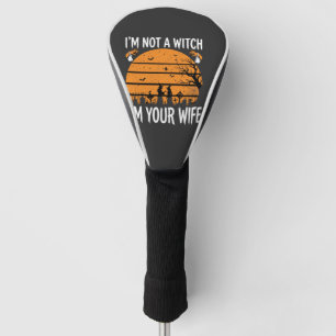Funny Halloween Witch Wife Graveyard Design Golf Head Cover