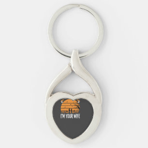 Funny Halloween Witch Wife Graveyard Design Key Ring