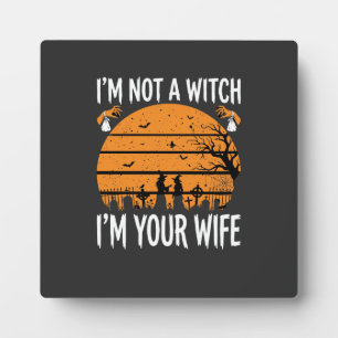 Funny Halloween Witch Wife Graveyard Design Plaque