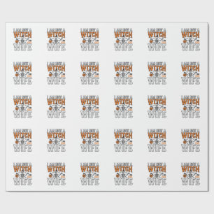 Funny Halloween Witch Wife Skeleton Vintage Shirt Wrapping Paper