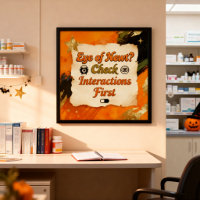 Funny Halloween Witchy Pharmacist Gothic Orange