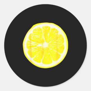 Funny Halloween Yellow Lemon Costume Fruit Costume Classic Round Sticker
