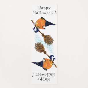 Funny Halloween Yoga Mat Witch Pumpkin