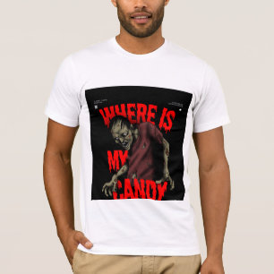 Funny Halloween Zombie Pillow – “Where Is My Candy T-Shirt