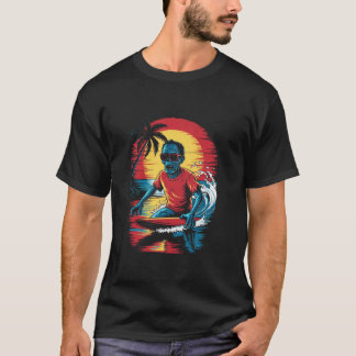 Funny Halloween Zombie Spooky Surfing T Shirt