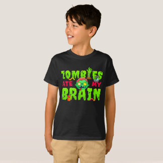 Funny Halloween Zombies Ate My Brain T-Shirt