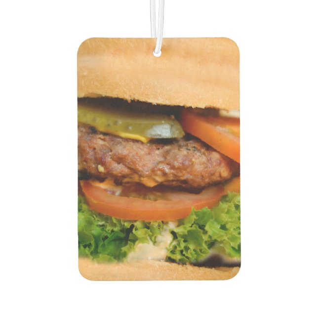 Funny Hamburger Cheeseburger All Over Print Food Car Air Freshener (Back)