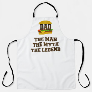 Funny Hamburger Dad The Man The Myth The Legend Apron