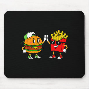 Funny Hamburger French Fries Combo Snacks Fast Foo Mouse Mat