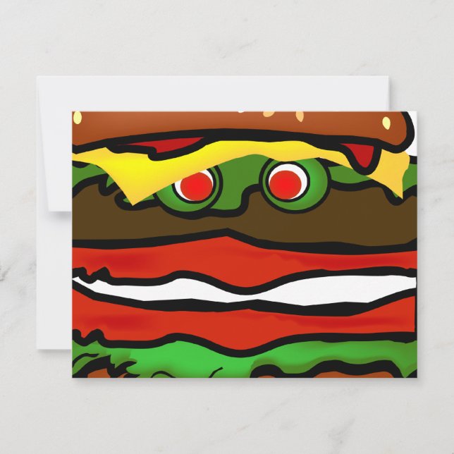 Funny Hamburger Invitation (Front)