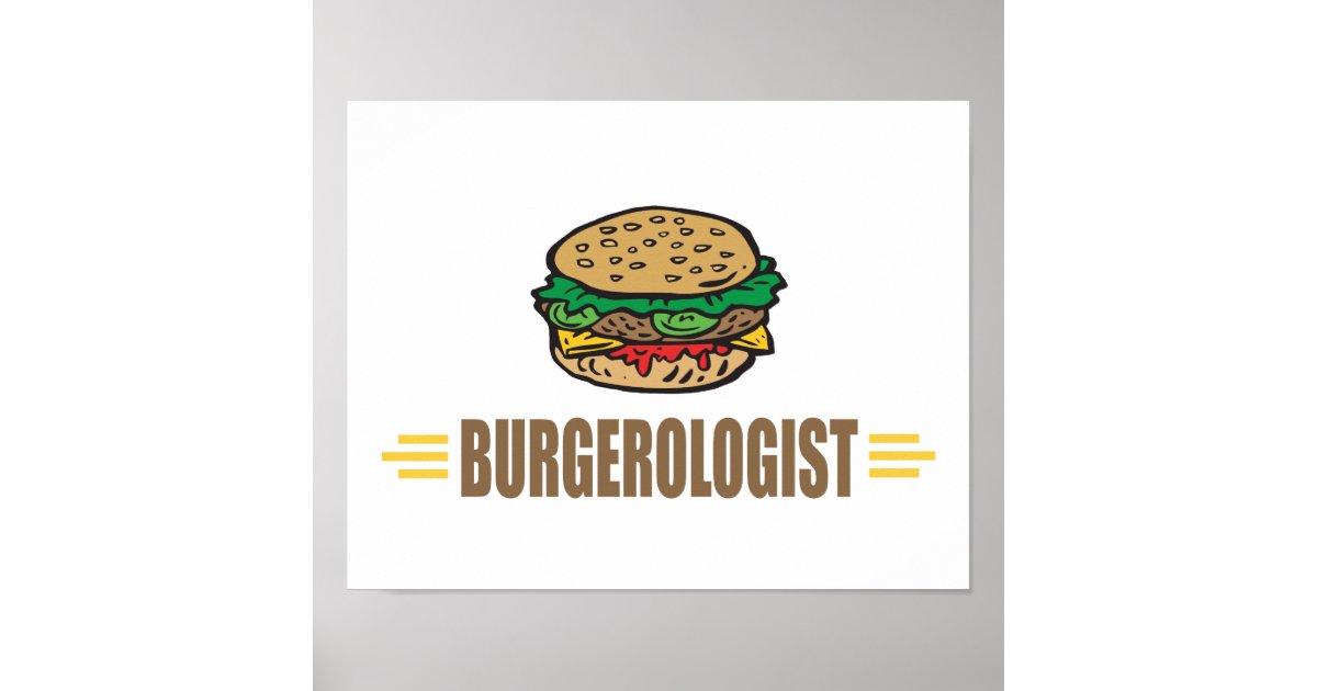 Funny Hamburger Poster Zazzle.co.uk