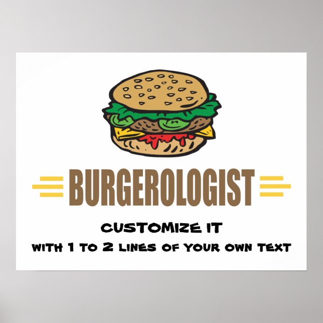 Funny Hamburger Poster (Front)