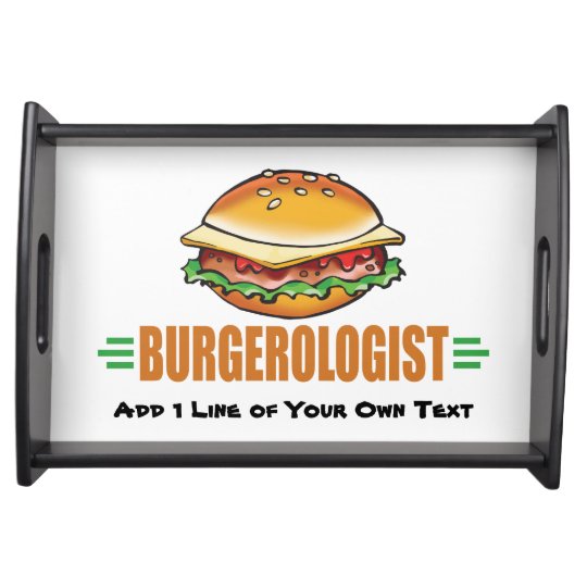 Funny Hamburger Serving Tray Zazzle.co.uk