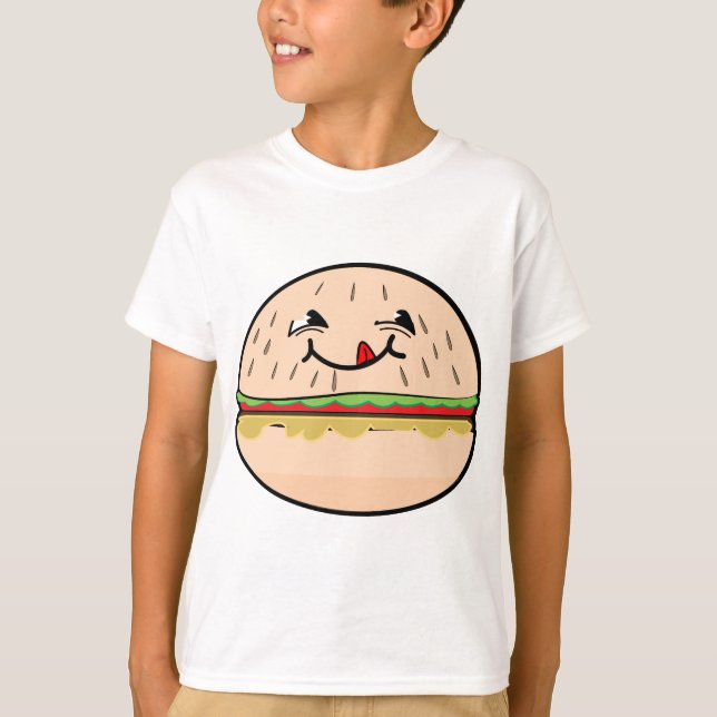 Funny Hamburger Smile T-Shirt (Front)