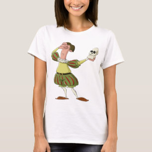 Funny Hamlet Shakespeare Actor Holding Skull T-Shirt