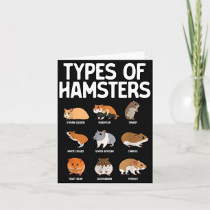 Funny Hamster Art For Men Women Boys Girls Hamster Card