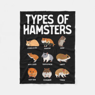 Funny Hamster Art For Men Women Boys Girls Hamster Fleece Blanket