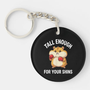 Funny Hamster Boxing Tall Enough for Your Shins Key Ring