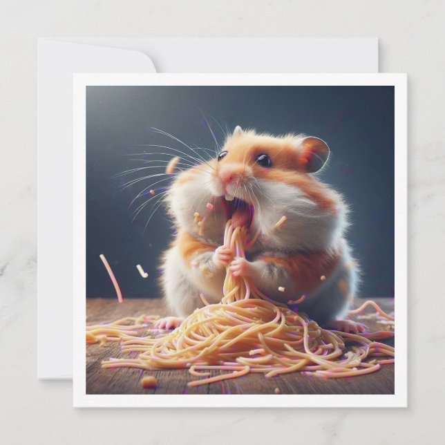 Funny Hamster Dinner invitation, Hamster Invitation (Front)