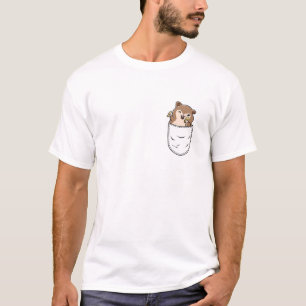 Funny Hamster Peeked Out In A Pocket Pet Animal Lo T-Shirt
