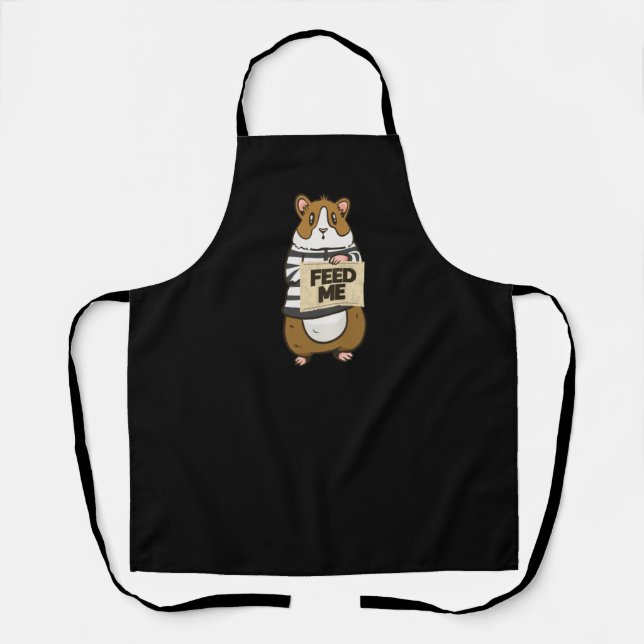 Funny Hamster Prison Outfit Feed Me Food Apron (Front)