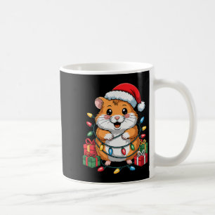 Funny Hamster Santa Hat Animals Lovers Ugly Christ Coffee Mug