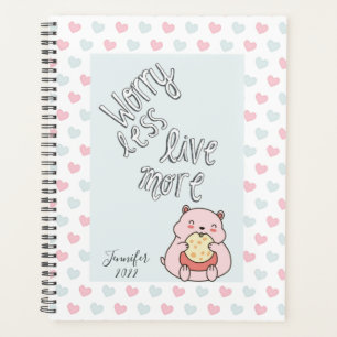 Funny Hamster Watercolor Heart 2022  Planner