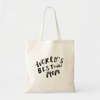 Funny Hand Lettered Tote (World's Best-ish Mum) Bag