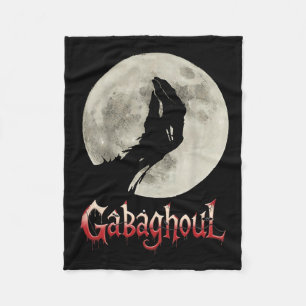 Funny Hand Moon Gabagool Halloween Fleece Blanket