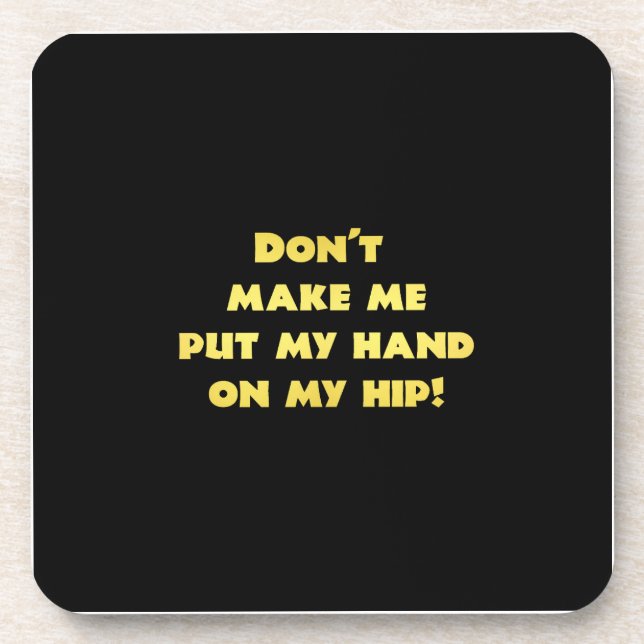 Funny Hand on Hip Joke Coaster (Front)