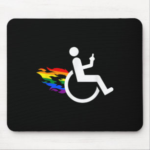 Funny Handicap Disabled Lesbian Amputee Lgbt Gay W Mouse Mat