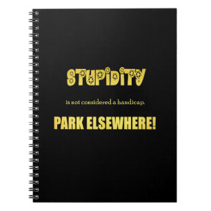 Funny Handicap Parking Joke Notebook