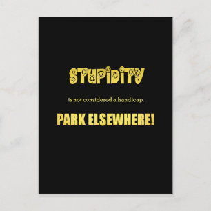 Funny Handicap Parking Joke Postcard