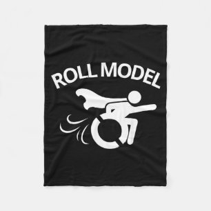 Funny Handicapped Sarcastic Wheelchair Fleece Blanket