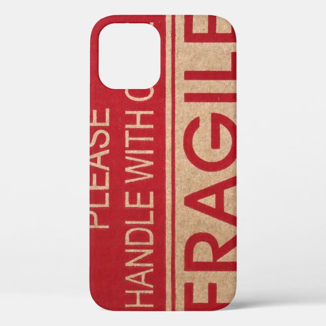 Funny handle with care, fragile sign Case-Mate iPh iPhone Case (Back)