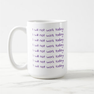 Funny Handwritten Purple Text Workaholic Coffee Mug